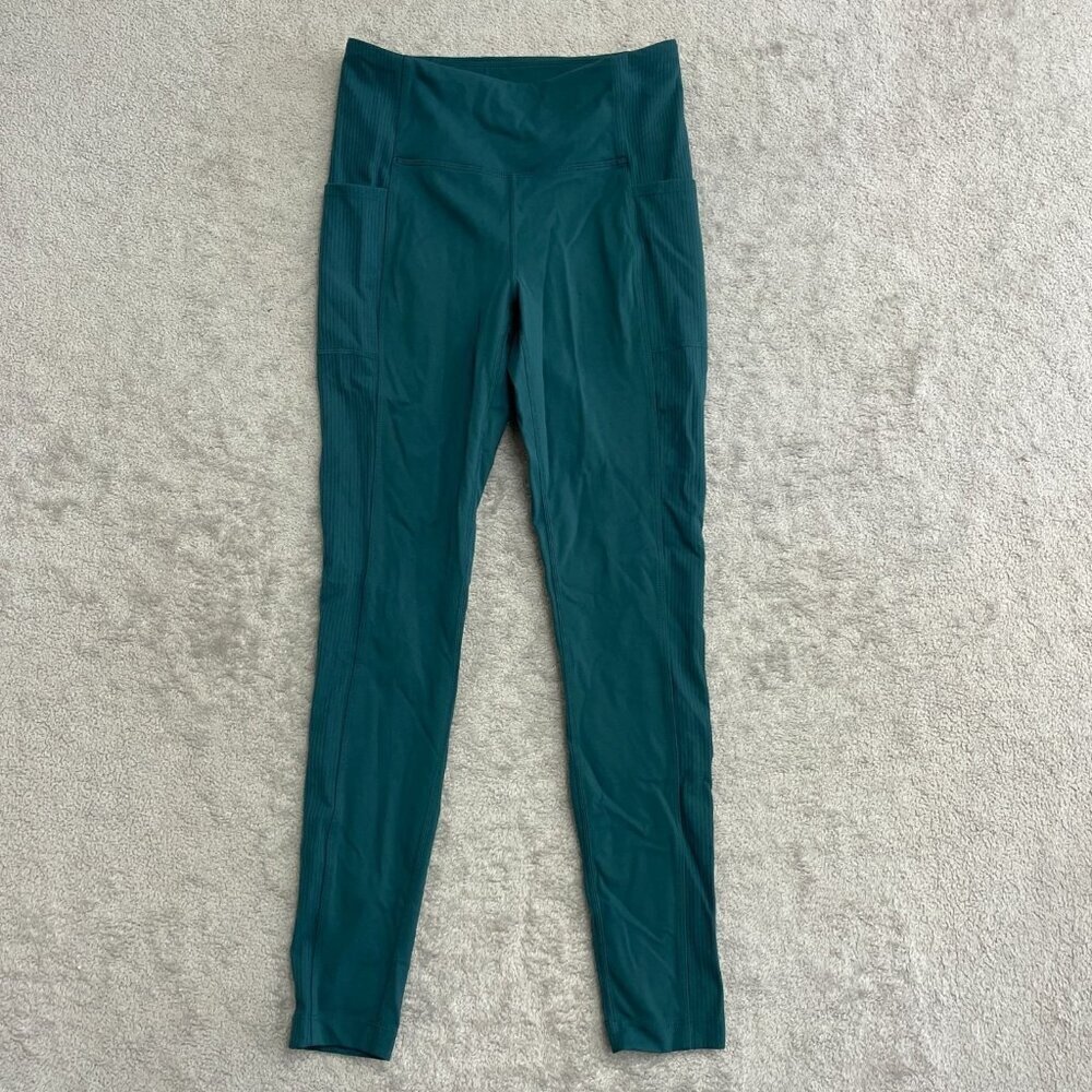 NWOT Mondetta Women's S Teal High-Waisted Performance Leggings G1781 - Picture 4 of 8